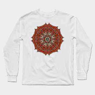 Mandala red and green Long Sleeve T-Shirt